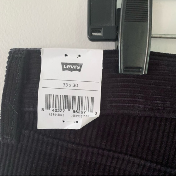 Levi’s Low Pro Mid Rise Straight Leg Corduroy Pants Black Womens 33x30 - Picture 6 of 8